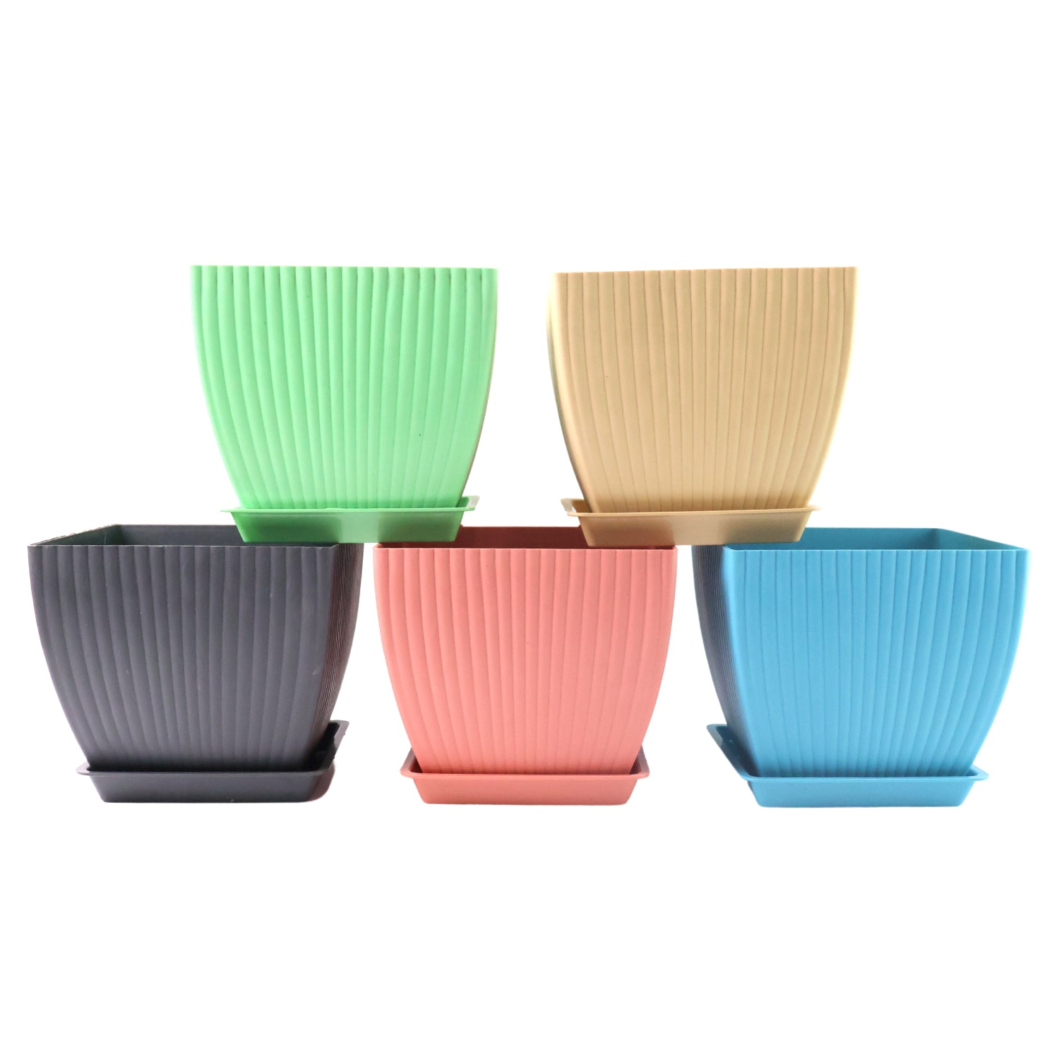 Home & Garden Square Flower Pots Set Home & Garden Square Flower Pots Set